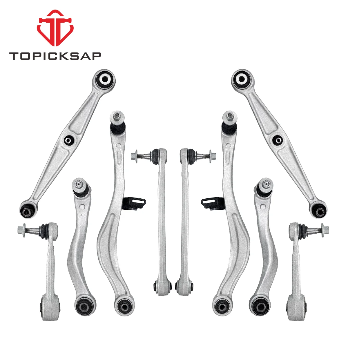 TOPICKSAP Rear Lower Control Arm Lateral Link Left Right 10pcs Set Kits for LEXUS LS460 LS600h 2007 2008 2009 2010 2011 - 2017