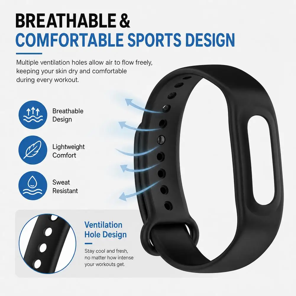 

for Google Fitbit Air Watch Band Skin-friendly Silicone Watch Strap For Google Fitbit Air Replacement Active Strap Bracelet
