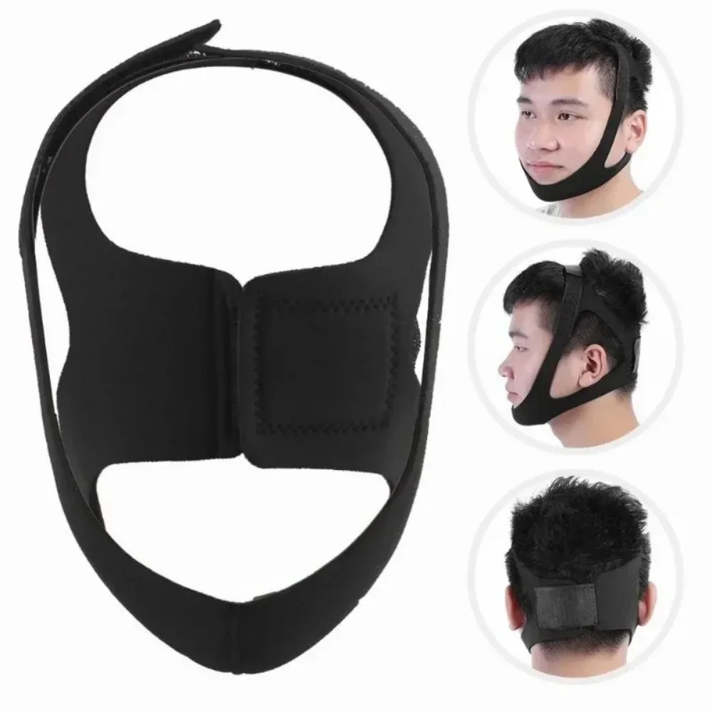 Portable Triangular Anti‑Snoring Chin Support Belt Adjustable Soft Snoring Reduction Bandage Sleep for Travel Adult Men & Women
