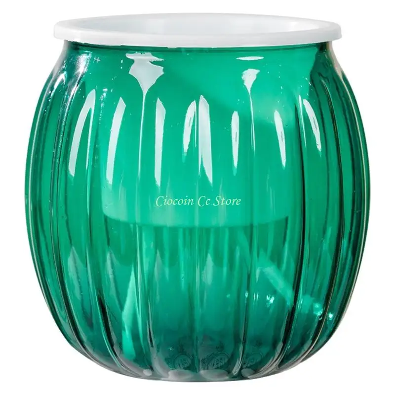 X90F Transparent Pumpkin Watering Planter Thickened Flowerpot Visible Ornaments for Indoor Outdoor Desktop Flower Accessories