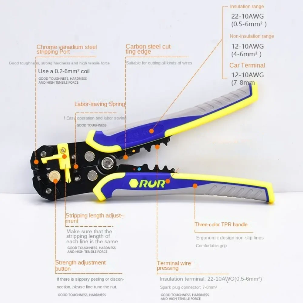 يده سلك متجرد سريعة الأسلاك النحاسية تجريد أداة Decrustation ذو طيات قابل للتعديل سلك كهربائي كابل قشر كهربائي قطع