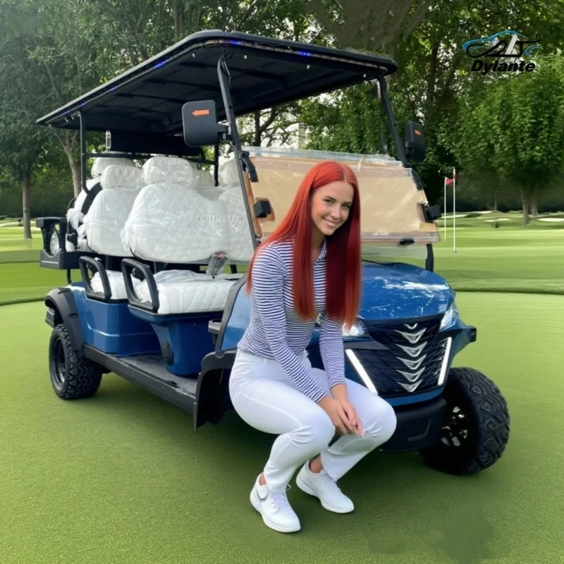 

Самая продаваемая 6-местная электрическая тележка для гольфа, высокое качество, 48 В, 60 В, настраиваемая внедорожная тележка для гольфа для продажи по низкой цене