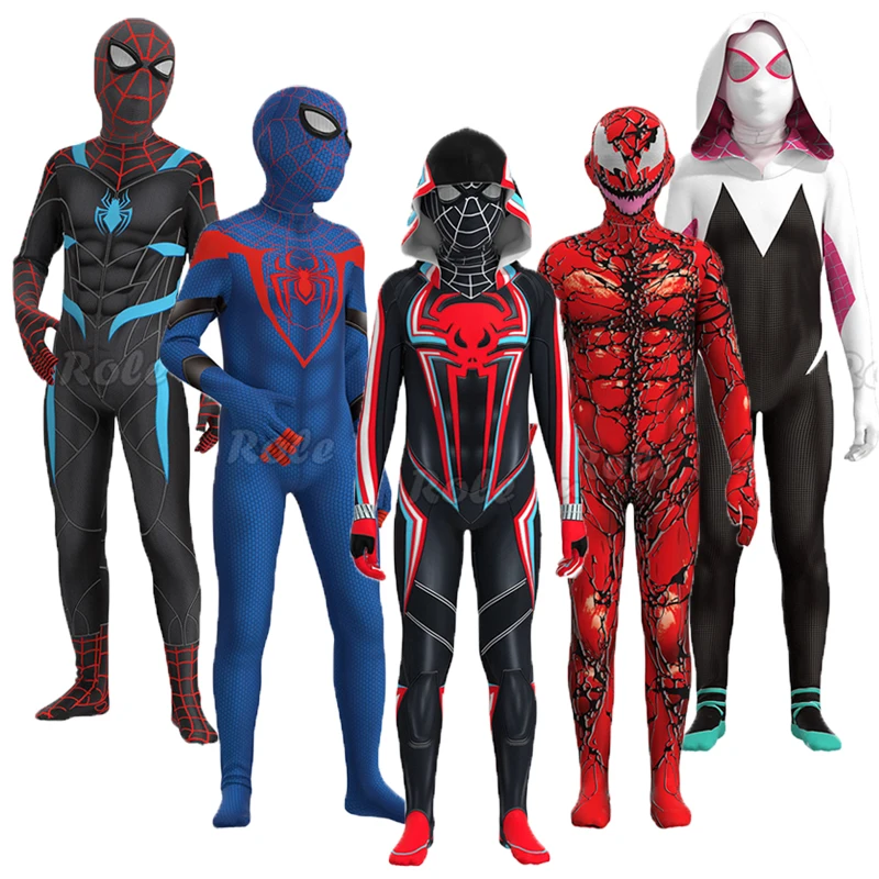 Costume de Cosplay SpidSuffolk pour Fille, Tenue Zentai Sexy pour Enfants, Costume Gwen Super Foreddrums, Costumes d'Halloween, ixde la Journée des Enfants