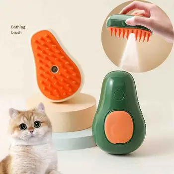 고양이 스팀 브러시, 애완 동물 셀프 청소 전기 스프레이, 고양이 헤어 브러시, 개 고양이 털 제거 빗, 그루밍 용품, 3 in 1