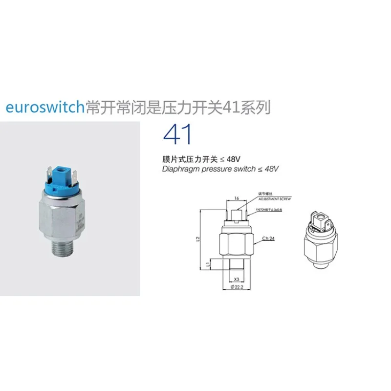 

Pressure switch Italy normally open and normally closed, pneumatic hydraulic oil pressure switch adjustable