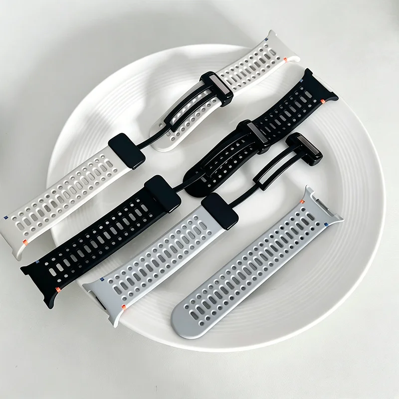 Sportarmband für Samsung Galaxy Watch 8 40 mm 44 mm, Silikon-Armband mit magnetischer Schnalle, Zubehör für Galaxy Watch 8 Classic Band