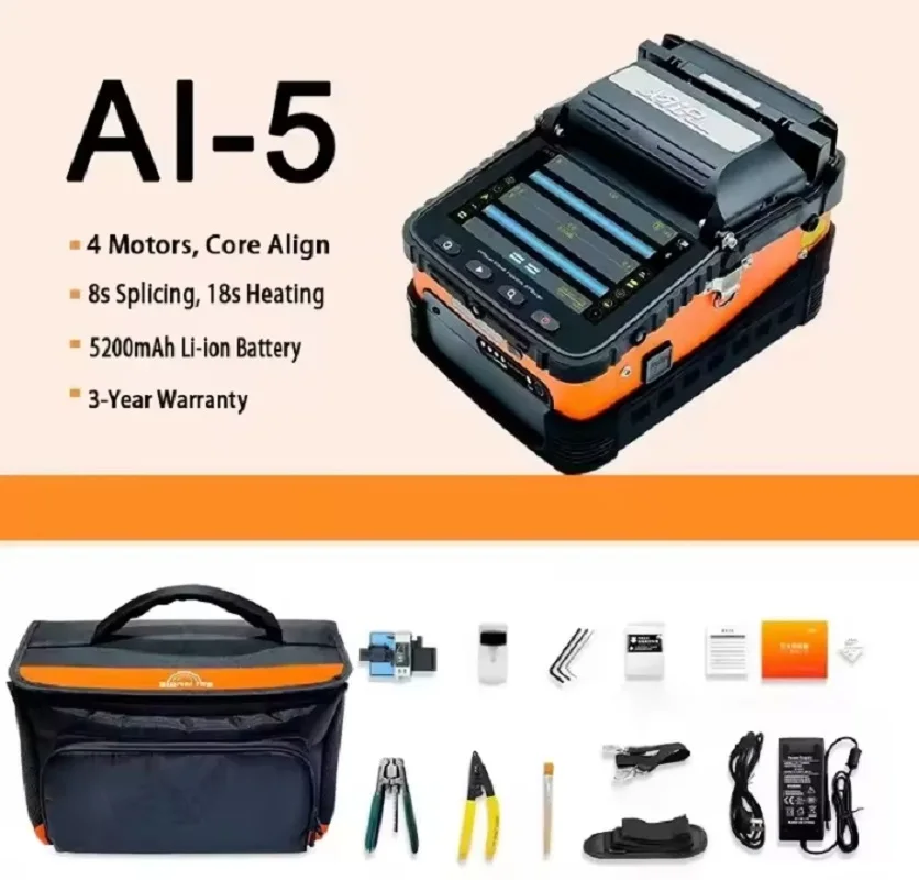 

SignalFire AI-5 Automatic 4 motors FTTH Fiber Optic Splicing Machine Optical Fiber Fusion Splicer