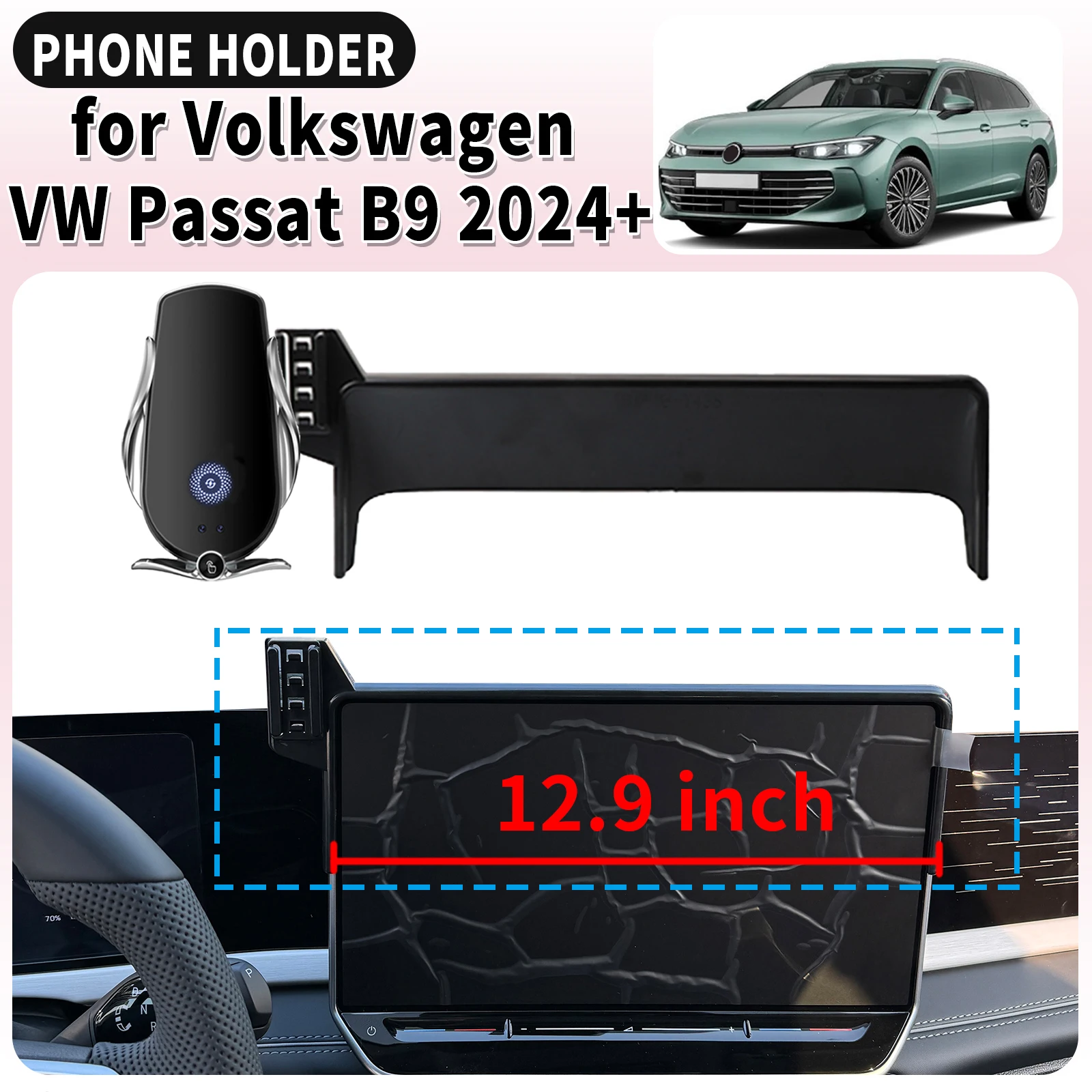 

fit for Volkswagen VW Passat B9 2024-2026 Screen Base Mount Phone Holder Dedicated Clip-On Navigation Bracket Car​​ accessoires