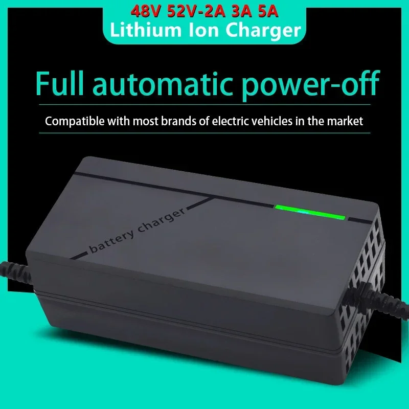 48V 52V 2A 3A 5A lithium-ion charger 13S 14S 54.6V 58.8V 18650 electric bicycle battery charging 5A fast intelligent charging