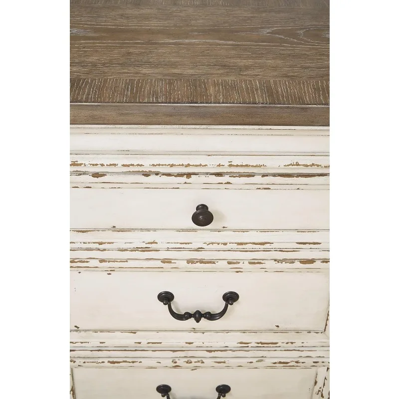 24" Counter Height Backless Swivel Barstool, Chipped White