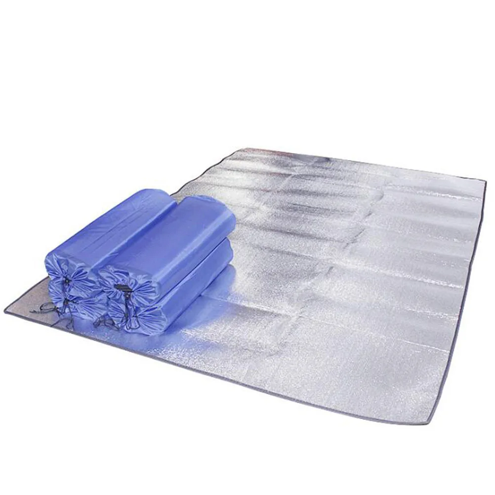 

Silver 2m Aluminum Foil Picnic Pad Waterproof Lightweight Foldable Multifuntional Camping Mat Outdoor Beach Picnic Blanket