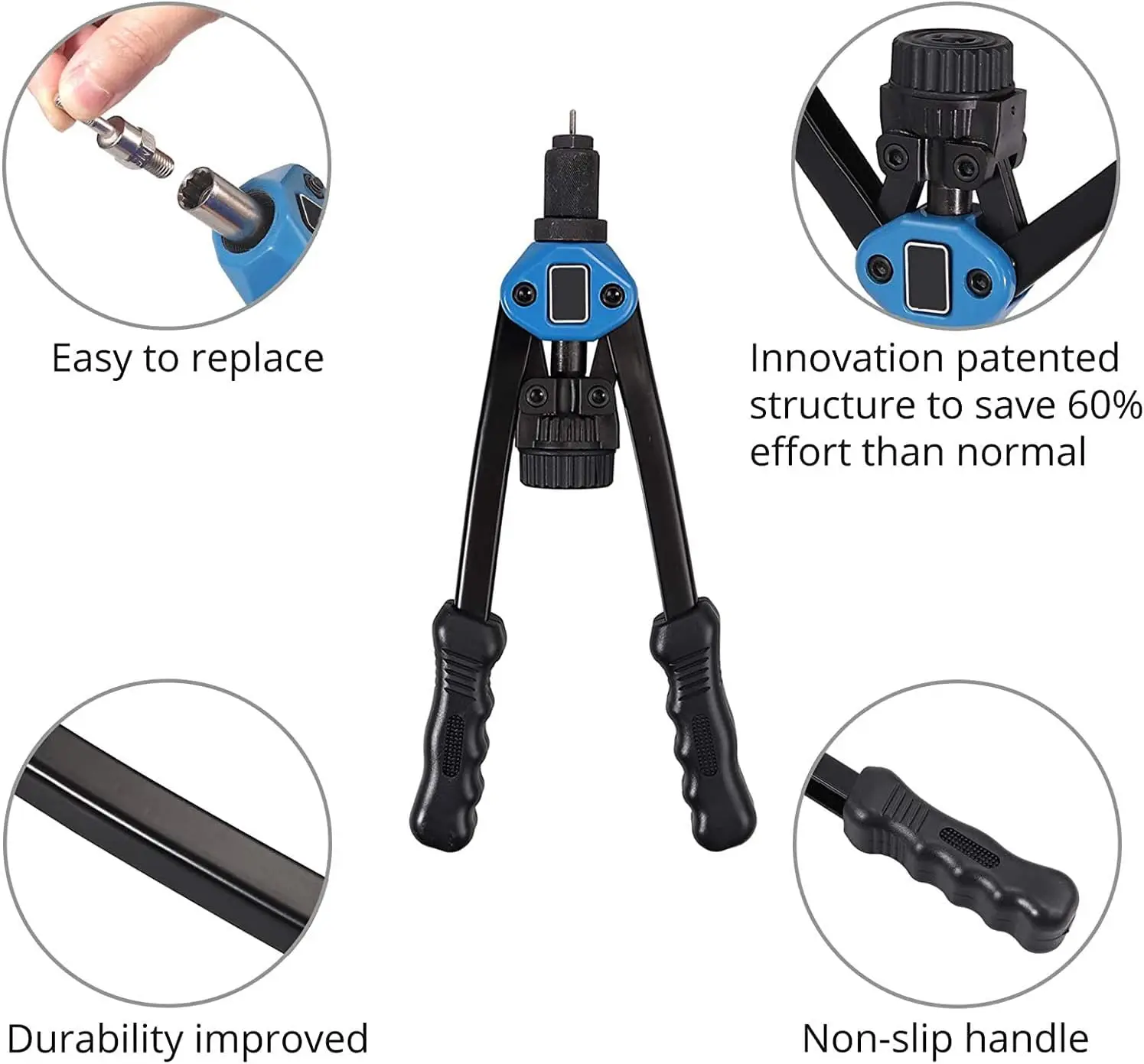 Rivet Nut Tool Set with 11 Mandrels, 150Pcs Assortment, Carrying Case