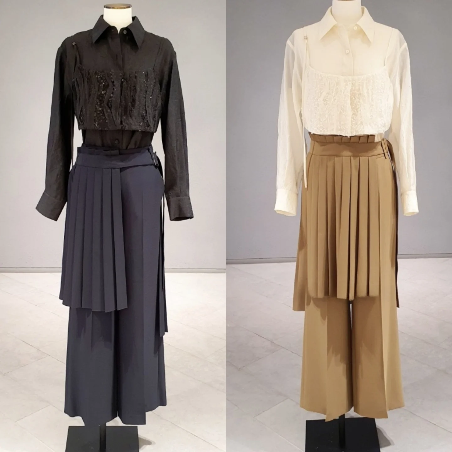 

Дизайнерский комплект для работы: дышащая тонкая блузка с длинным рукавом на пуговицах и юбка прямого кроя, однотонная, для женщин