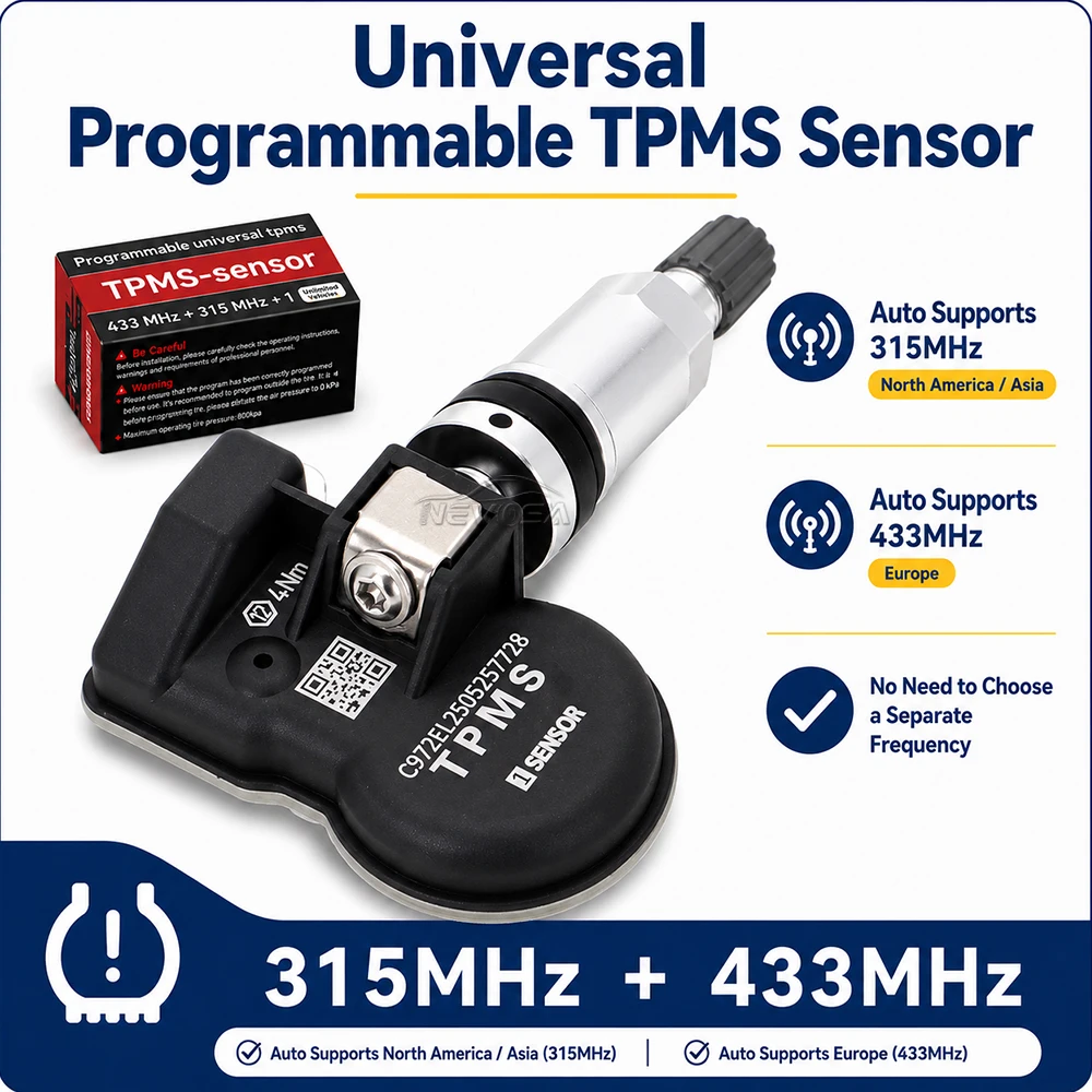 Universal Programmable Tire Pressure Monitor Sensors System 2 in 1 TPMS S501 TS508 TS601 TS608 ITS600E MK808TS MP808TS MK808S-TS