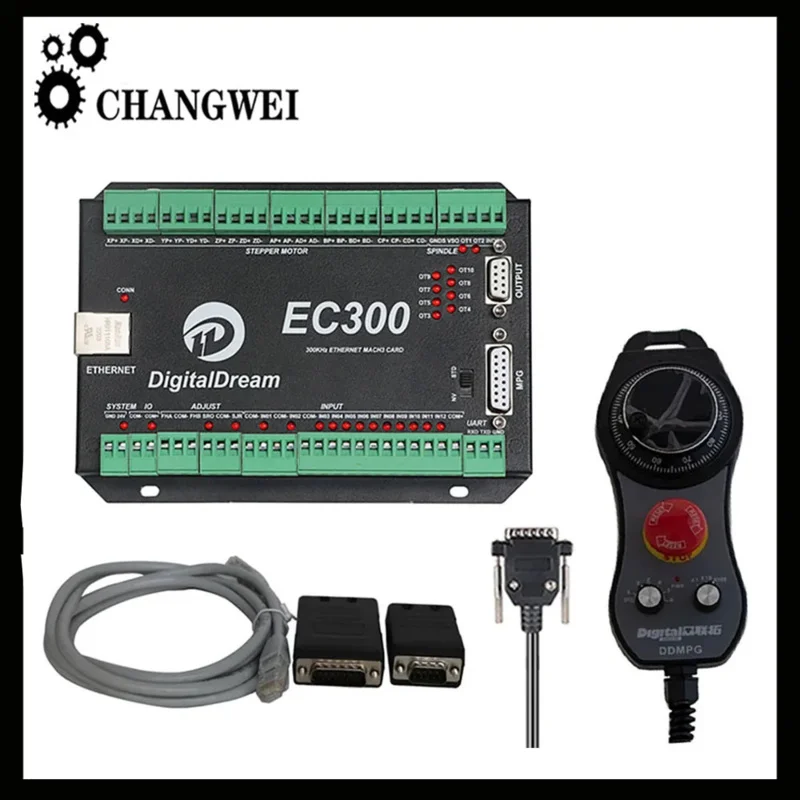 

Ec300 Ethernet Mach3 Interface Board 3/4/5/6 Axis Motion Control Card Mpg Handwheel Suitable For Cnc Wood Carving Machines