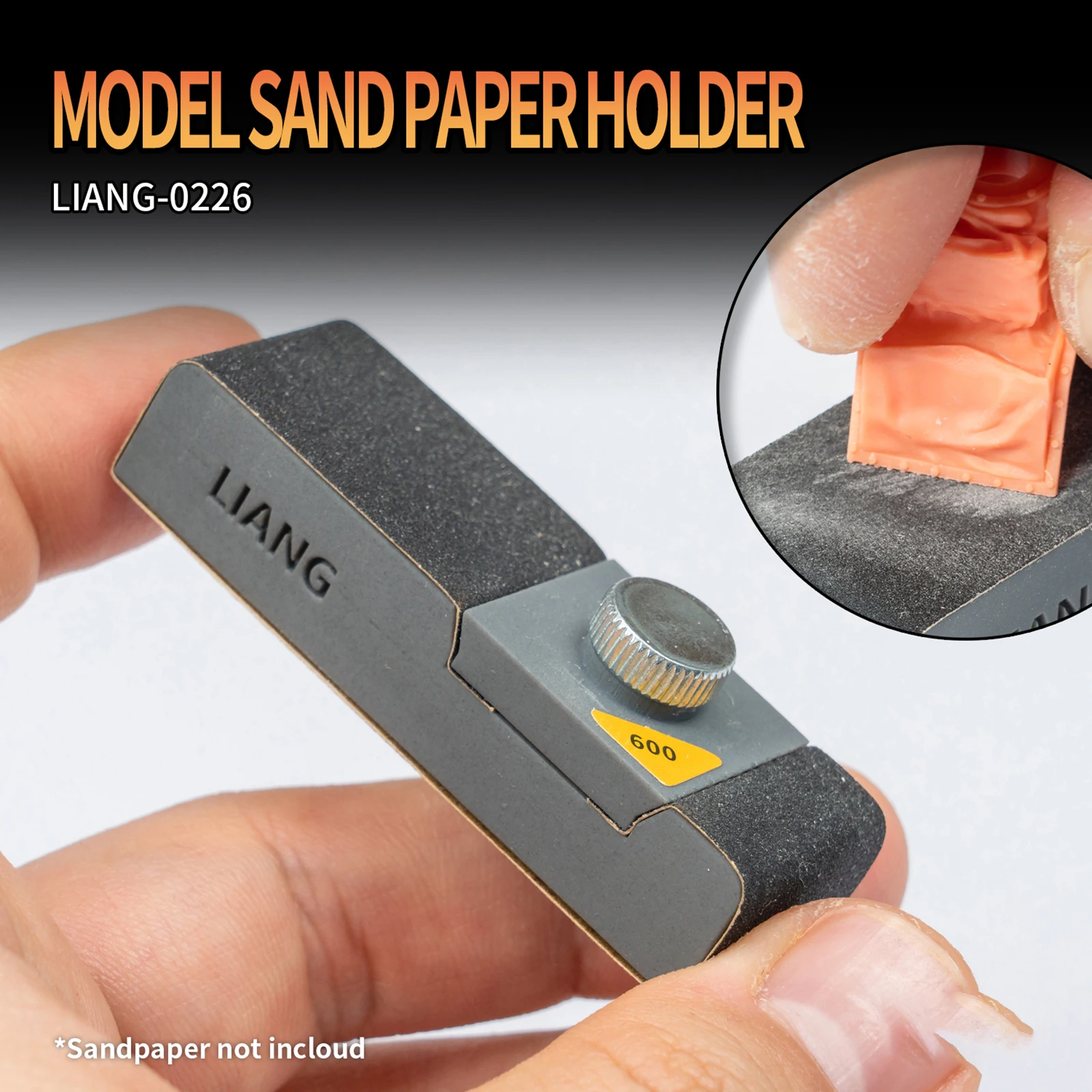 3D Printing Resin Model Sand Paper Holder Glue-free Sanding Board Repair Accessories Models Grinding Polished Tools Modeling