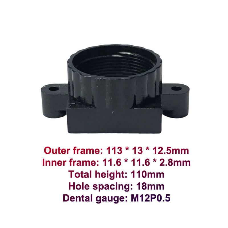 5pcs M12 Lens Base 18mm Mounting Hole Spacing 6mm 8.5/10/12/13mm High Plastic Lens Holder PCB Board Module Lens Mount Connector