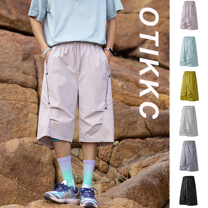 

Outdoor Summer New Style Men's Cool Shorts, Breathable Thin Sports Basketball Pants, Student Cropped Mid-Pants