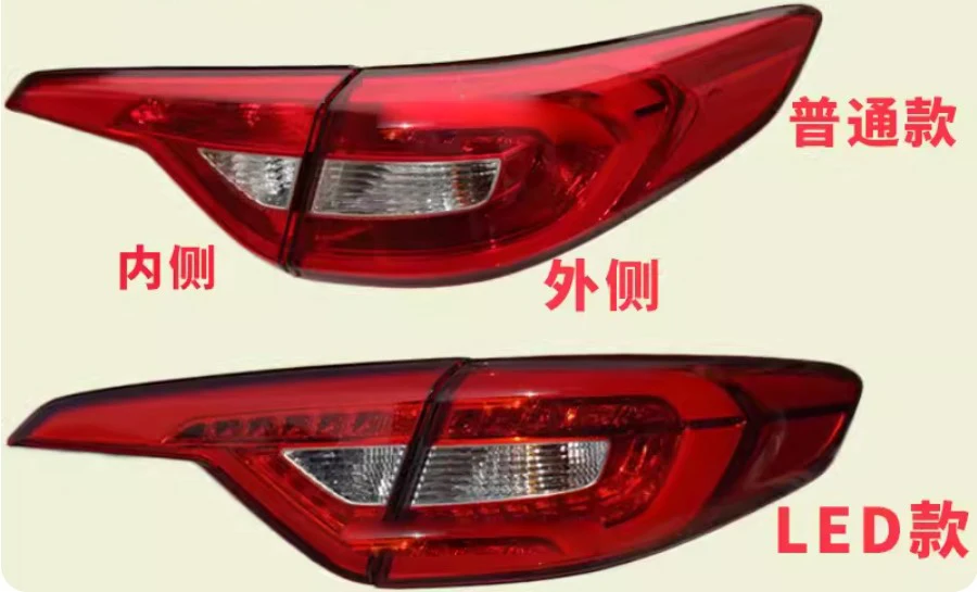 1pcs car accessories bumper tail light for Hyundai sonata taillight Taillamp 2014~2017y for Hyundai sonata fog lamp