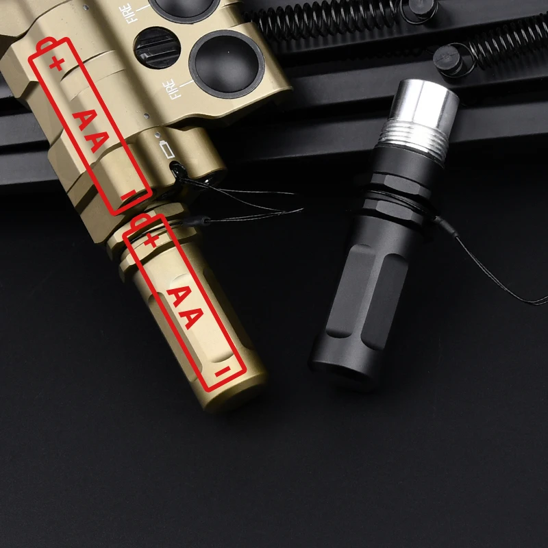 Tactical Metal Laser Endcap Apontando Dispositivo, Arma Airsoft, AA Bateria Acessórios, Verde Vermelho e Azul, CNC MAWL C1