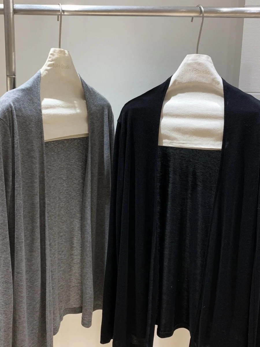 Modal Sun Protection Long Sleeve Open Cardigan Lazy Style Air Conditioning Top New 2026 Shoulder Shawl Outerwear Loose Fit