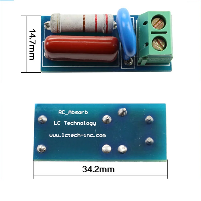 N82R 6X RC Absorption/Snubber Circuit Module Relay Contact Protection Resistance Surge