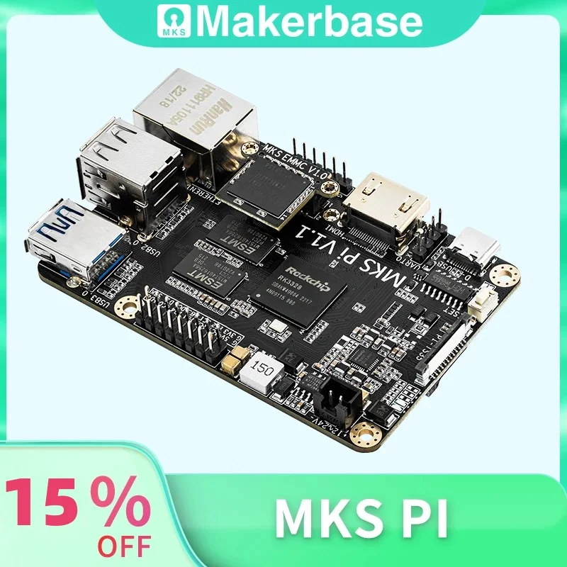 Makerbase MKS PI Board Quad-core 64bits SOC onboard runs Klipper&3.5/5 Inch Touch Screen for Voron VS Raspberry Pi Board RasPi