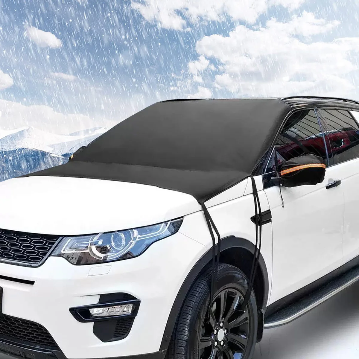 

Car Windshield Snow Ice Cover All Weather Winter Summer Windshield Automotive Covers Collapsible Fit Sedan SUV Hatchback