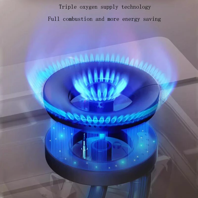 موقد مزدوج من الفولاذ المقاوم للصدأ المنزلية ، الغاز الطبيعي ، موقد الغاز المسال ، النار الشرسة ، طباخ غاز المطبخ