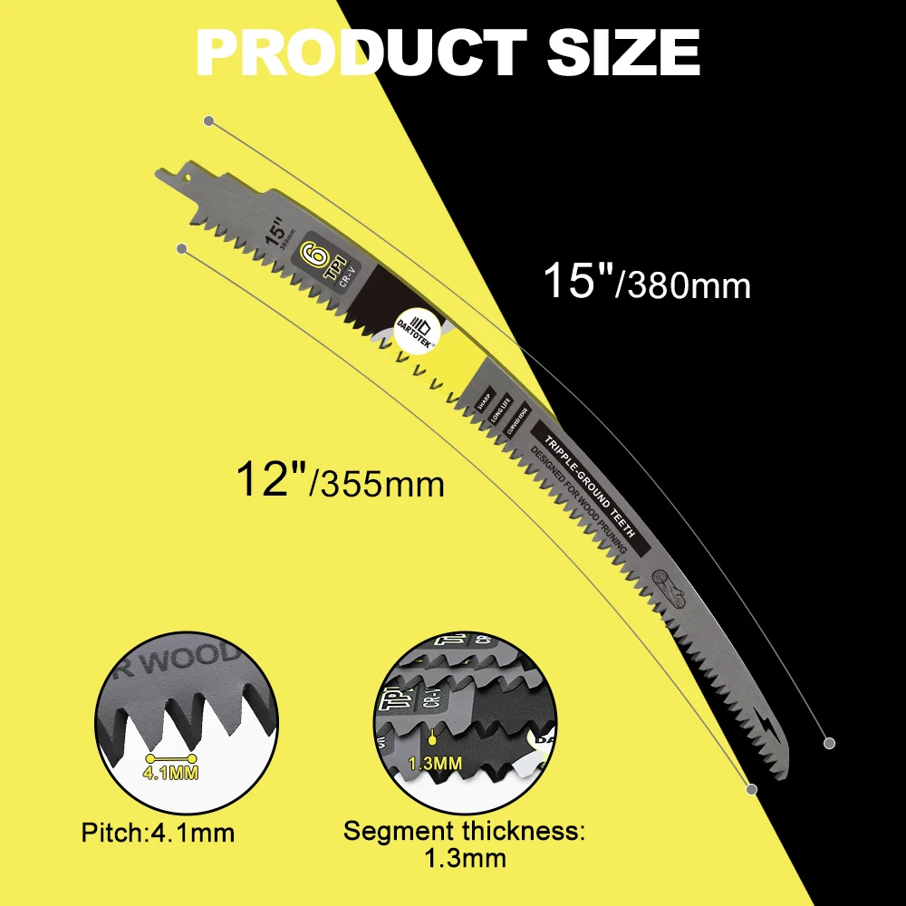 Рисунок 3 - Набор полотен для сабельной пилы с зубьями DARTOTEK