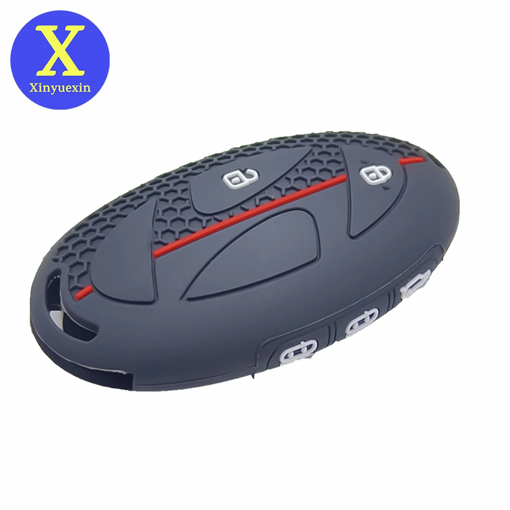 Xinyuexin Silicone Key Cover for Hyundai Tucson Elantra Ioniq 2023 2024 2025 5 Button Remote Smart Key Case Protection 2 Pcs/lot