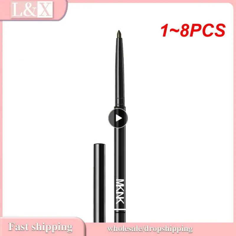 1~8PCS Eyeliner Pen Long-lasting Waterproof Lying Silkworm Pen Matte Eye Make-up Eye Liner Gel Pencil Beauty Health Quick Drying