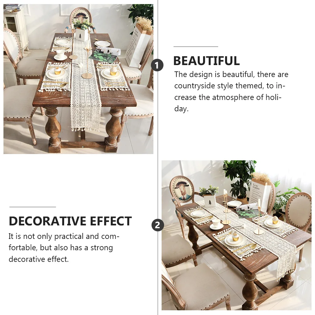 

2pcs Lace Table Mat French Style Style Western Food Place Mat Holiday Home Decoration Wedding Scene Layout White Comfortable