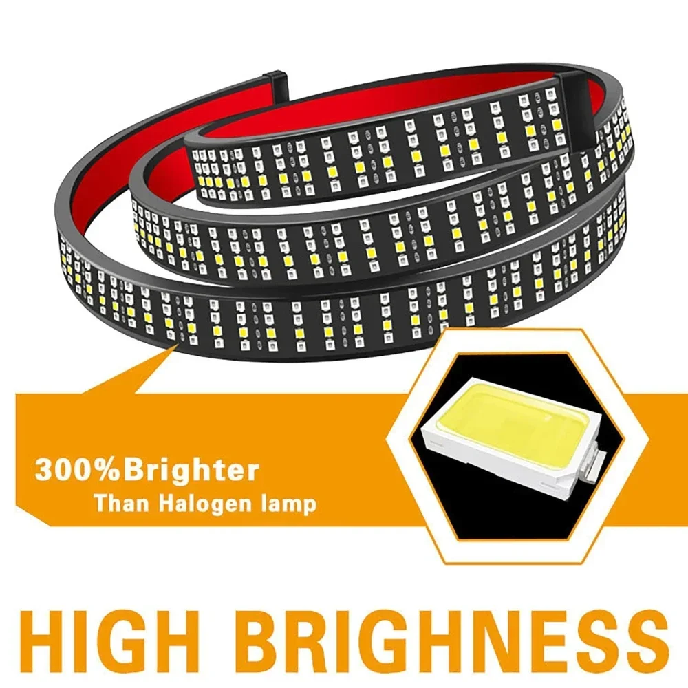 60inch Universal LED Pickup Truck Tail Light Strip Running / Brake / Reverse / Turn Signal Red White Amber Extremely Bright