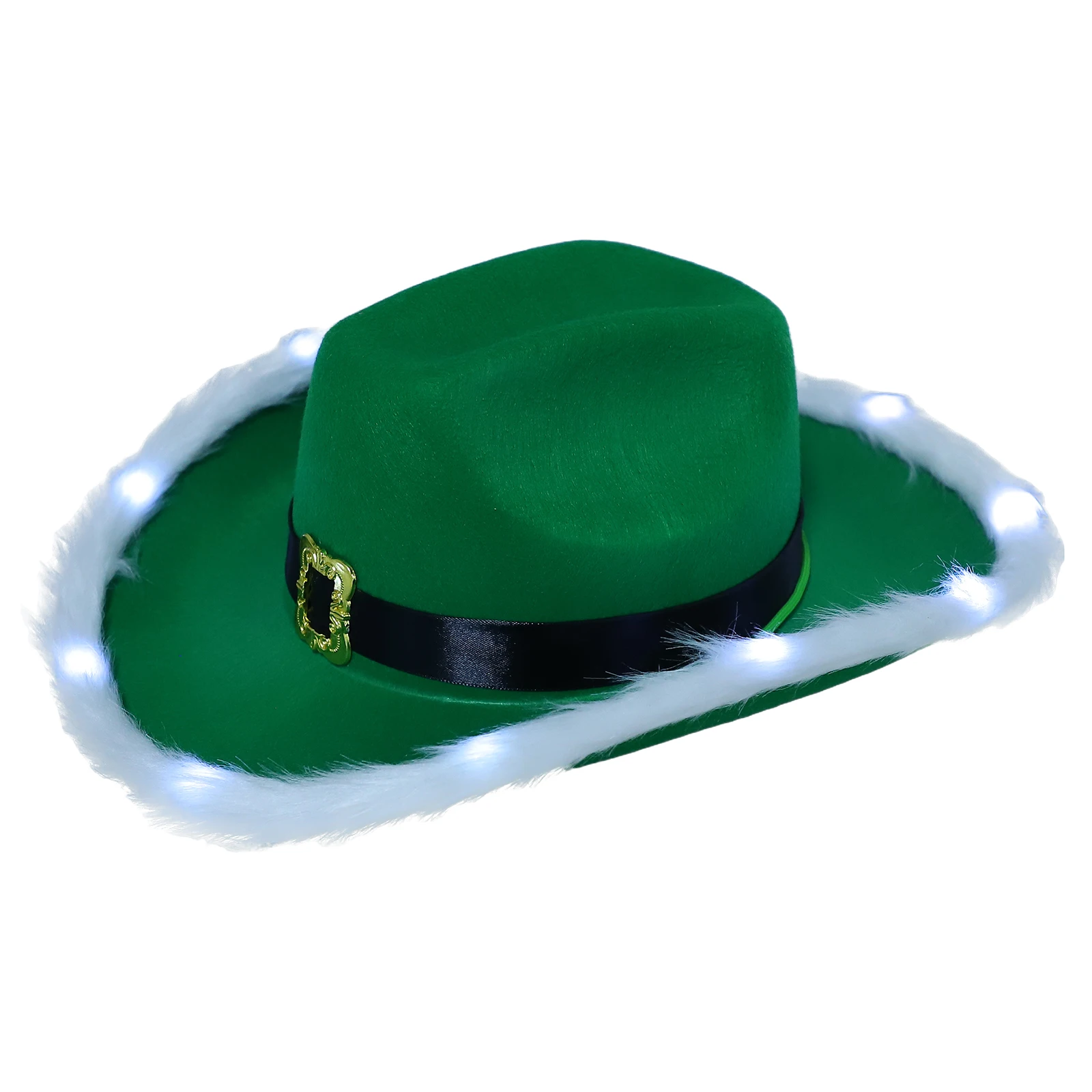 

Irish Festival Hat Green St Patrick Day Hats Cowgirl Western Top Accessories St Patrick Day Hats Women Hat decoration