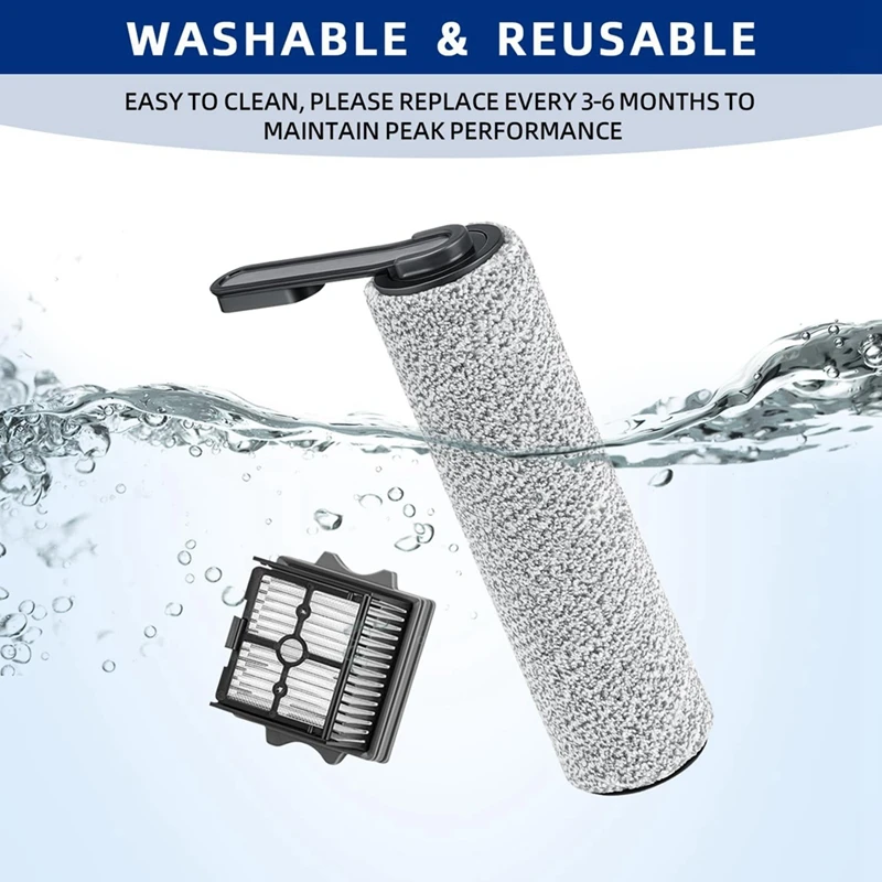 Замена щеточного валика и HEPA-фильтра для Tineco S5/S5 Pro/S5 Pro 2/S5 Blue Cordless Wet Dry Vacuum Cleaner Part