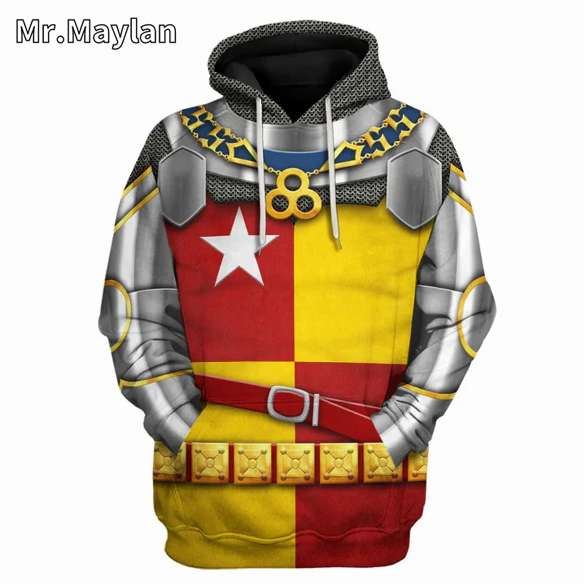 Medieval Knights Armor Cosplay Costume 3D Print Unisex Hoodie Men Sweatshirt Streetwear Zip Pullover Casual Jacket Tracksuits-01