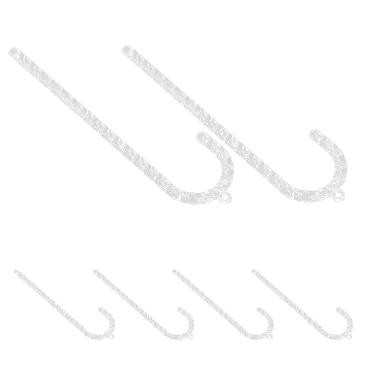 

36Pcs Crystal Candy Cane Ornaments Clear Acrylic Hanging Christmas Tree Decorations Transparent Xmas Decor Party Favor