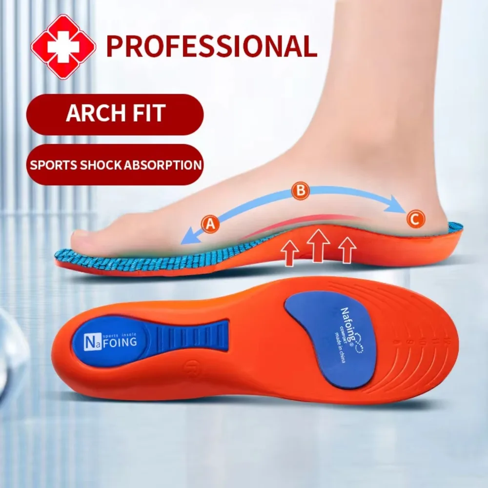Sport Orthopädische Einlegesohlen für Füße Männer Frauen EVA Atmungsaktive Stoßdämpfung Schuhe Einlegesohle für Laufen Basketball Sport Pflege Pads – Detail 5