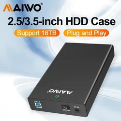 MAIWO-Boîtier de disque dur externe SATA vers USB 2.5, 3.5/3.0 pouces, adaptateur pour SSD 2.5/3.5 pouces