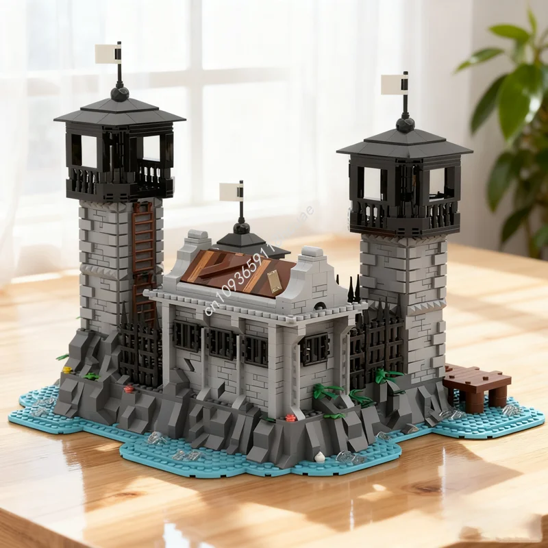 

2464 шт. MOC тюрьма остров пиратская модель строительные блоки строительная сборная игрушка DIY идея рождественские подарки кирпич детский день рождения