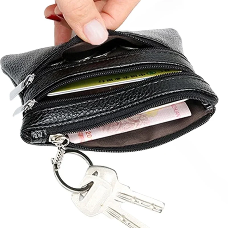 

PU Leather Zipper Wallet Coin Purse Earphone Cable Storage Bag Pouch Mini ID Credit Cards Holder Organizer Lipsticks Bag