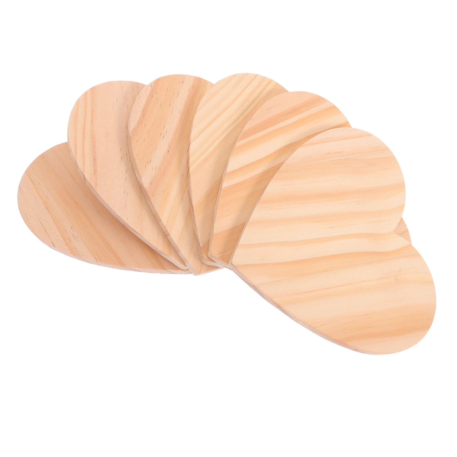 

6Pcs Heart Shaped Wooden Coasters Reusable Heat Resistant Cup Coasters for Home Office Dining Table Coffee Camping Valentines