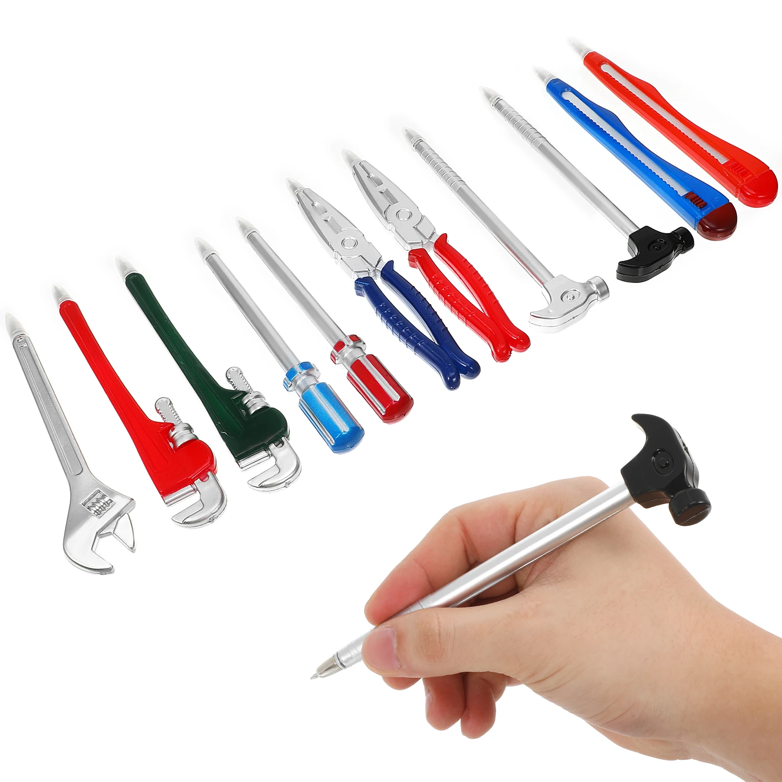 

11Pcs Ballpoint Pens Mechanic Novelty Tool Design Smooth Writing Pens Magnetic Ends for Office Taking
