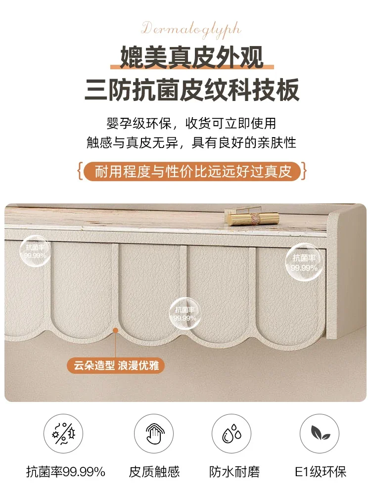 Table Bedside Table Integrated Small Apartment Hanging Wall Makeup Table Desk Two-in-One