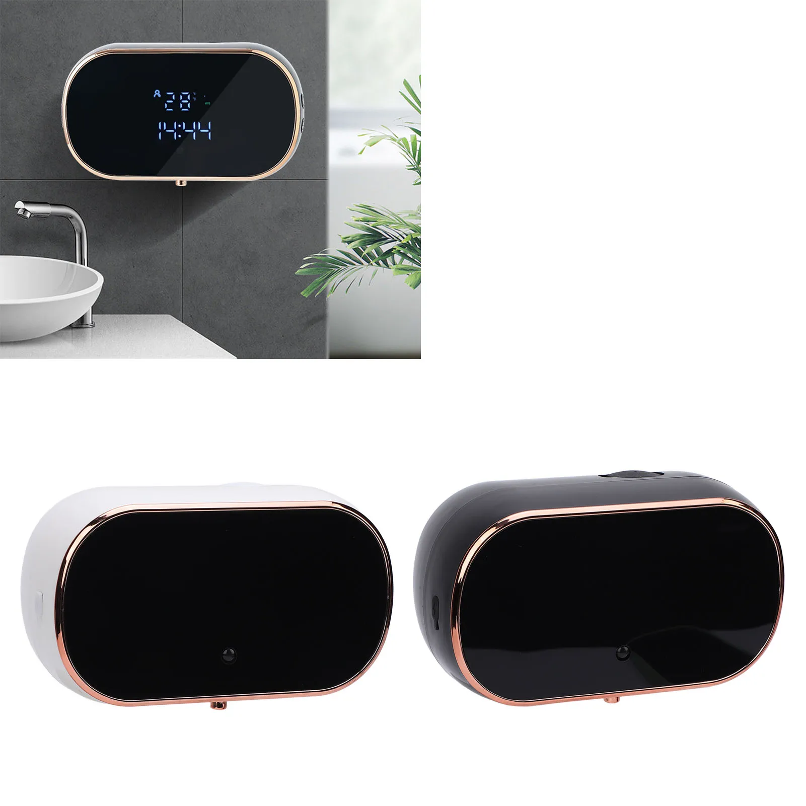 Touchless Foam Dispenser Induction Soap Dispenser 350ml IPX5 Water Proof High Efficiency Wall Mounting for Hand Washing Liquid