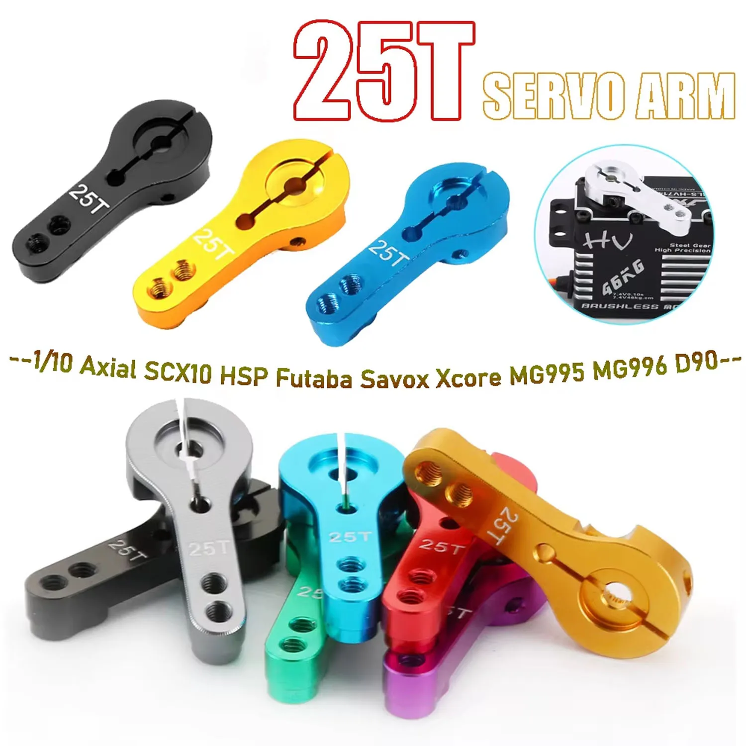 25T M3 Metall RC Servo Arm Horn für 1/10 Axial SCX10 HSP Futaba Savox Xcore MG995 MG996 D90 RC Drohne Truck Auto DIY Teile