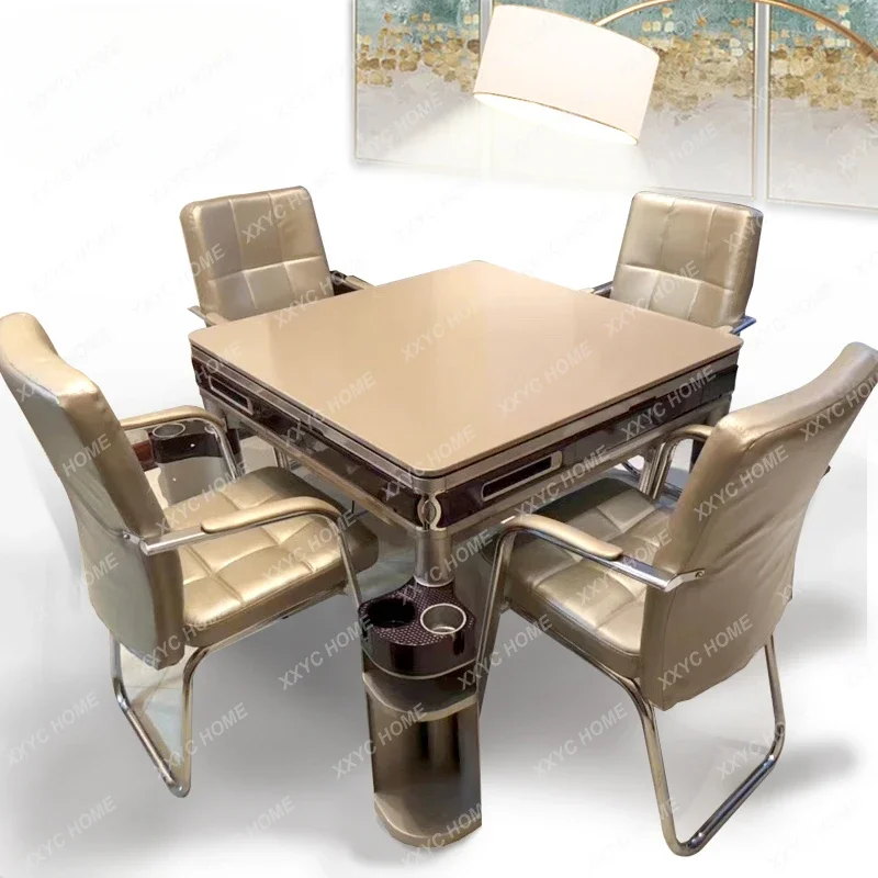 Mute High-End Dining Table Dual-Use Folding Automatic Mahjong Machine Mahjong Table Household