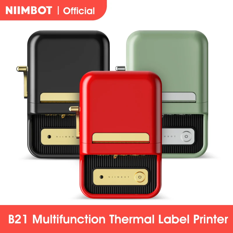 Niimbot B21 Portable Label Printer Wireless Bluetooth Label Maker Multifunctional Self-adhesive Pocket Label Machine