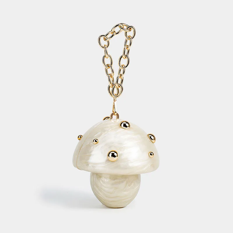 

Дизайнерские летние пляжные сумки, женские акриловые сумки с грибами, милый вечерний клатч для свадебной вечеринки, маленькие золотые кошельки